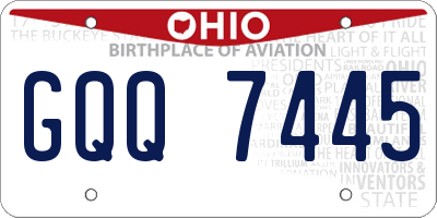 OH license plate GQQ7445