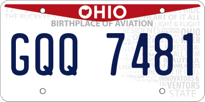 OH license plate GQQ7481
