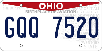 OH license plate GQQ7520