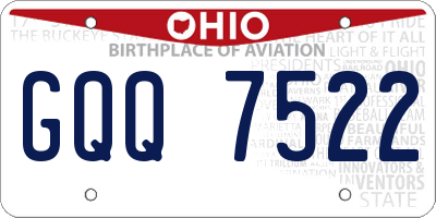 OH license plate GQQ7522