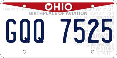 OH license plate GQQ7525