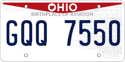OH license plate GQQ7550