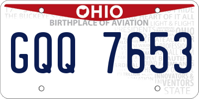 OH license plate GQQ7653