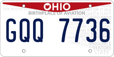 OH license plate GQQ7736