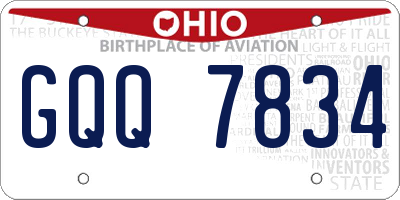 OH license plate GQQ7834