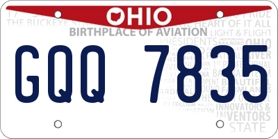 OH license plate GQQ7835
