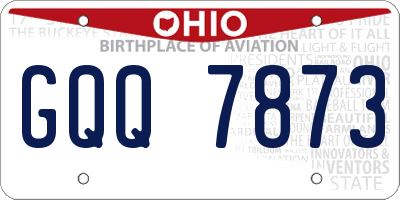 OH license plate GQQ7873