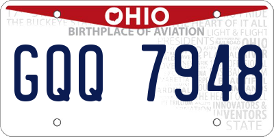 OH license plate GQQ7948