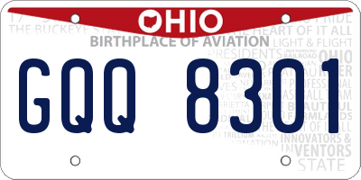 OH license plate GQQ8301