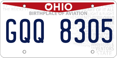 OH license plate GQQ8305
