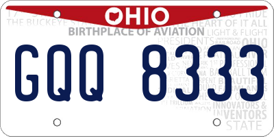 OH license plate GQQ8333