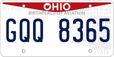 OH license plate GQQ8365
