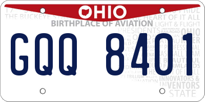 OH license plate GQQ8401