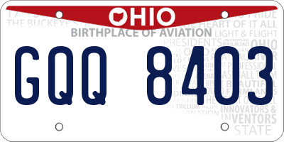 OH license plate GQQ8403