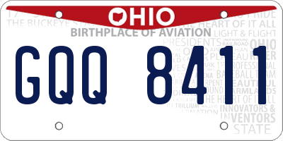 OH license plate GQQ8411