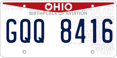 OH license plate GQQ8416
