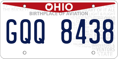 OH license plate GQQ8438