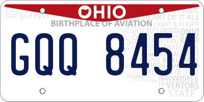 OH license plate GQQ8454