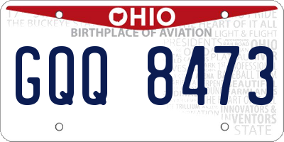 OH license plate GQQ8473