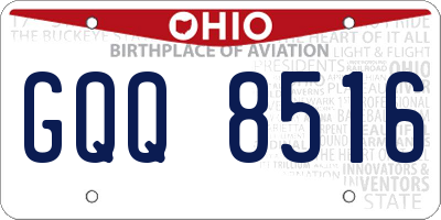 OH license plate GQQ8516