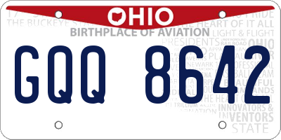 OH license plate GQQ8642