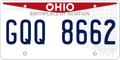 OH license plate GQQ8662