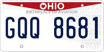 OH license plate GQQ8681