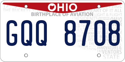 OH license plate GQQ8708