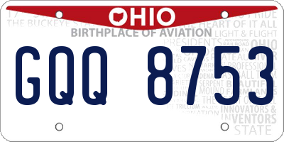 OH license plate GQQ8753