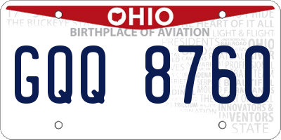 OH license plate GQQ8760