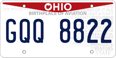 OH license plate GQQ8822