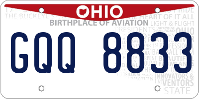 OH license plate GQQ8833