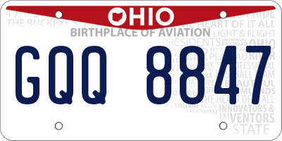 OH license plate GQQ8847