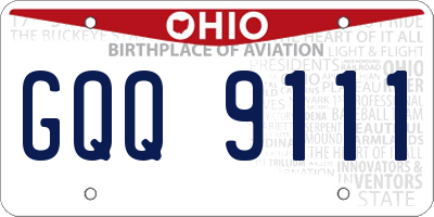 OH license plate GQQ9111