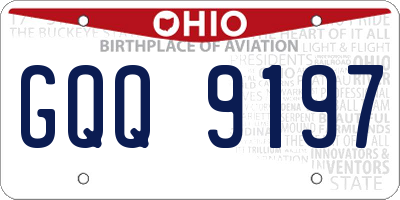 OH license plate GQQ9197
