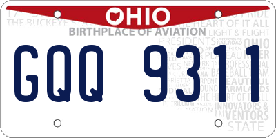 OH license plate GQQ9311