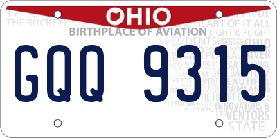 OH license plate GQQ9315