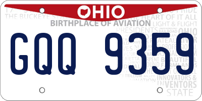 OH license plate GQQ9359
