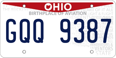 OH license plate GQQ9387