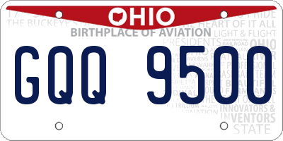 OH license plate GQQ9500