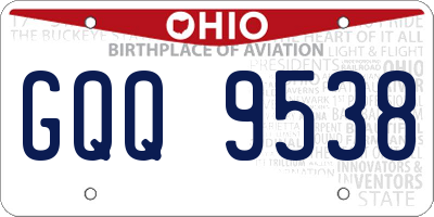 OH license plate GQQ9538