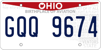 OH license plate GQQ9674