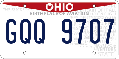 OH license plate GQQ9707