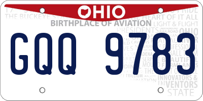 OH license plate GQQ9783