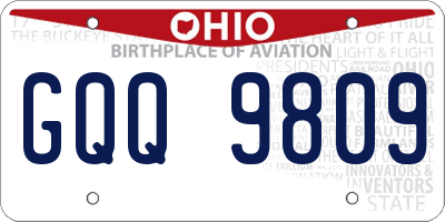 OH license plate GQQ9809