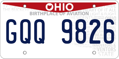 OH license plate GQQ9826