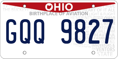OH license plate GQQ9827