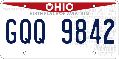 OH license plate GQQ9842