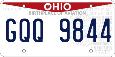OH license plate GQQ9844