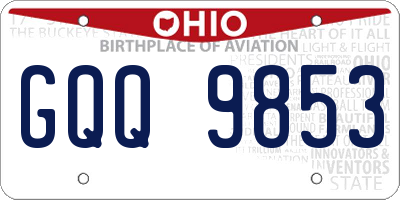 OH license plate GQQ9853